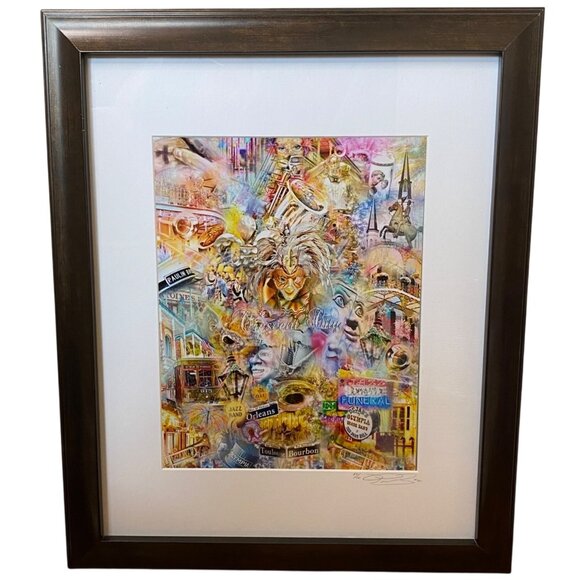 Raymond Mancini Crescent City New Orleans Art Print Signed 68/100 Mardi Gras - Picture 1 of 8